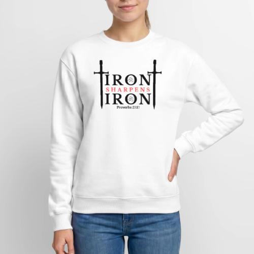 Iron Sharpens Iron - Proverbs 27:17 (Black & Red) - Unisex Crewneck Sweatshirt