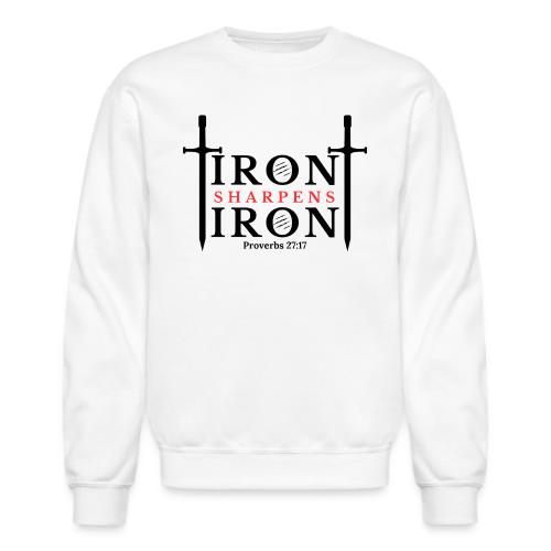 Iron Sharpens Iron - Proverbs 27:17 (Black & Red) - Unisex Crewneck Sweatshirt