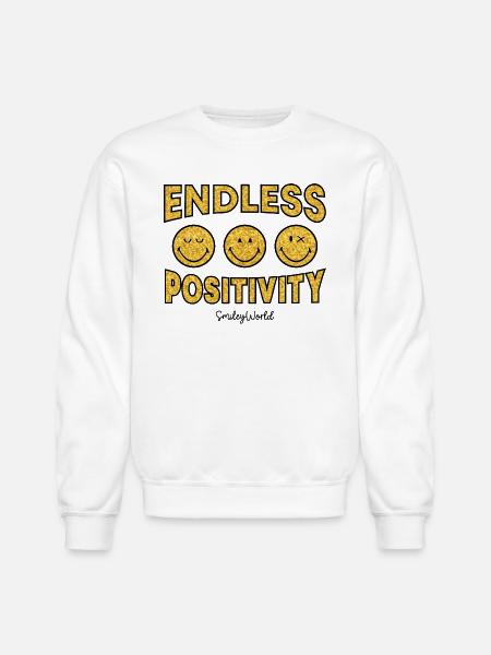 SmileyWorld Endless Positivity Smiling Faces - Unisex Crewneck Sweatshirt - white