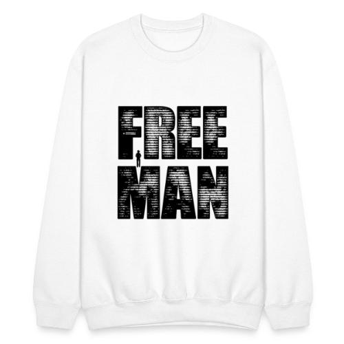 FREE MAN - Black Graphic - Unisex Crewneck Sweatshirt