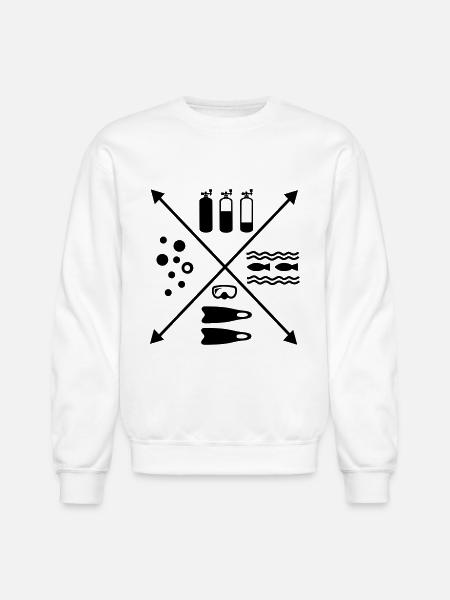 Scuba Diving - Unisex Crewneck Sweatshirt - white
