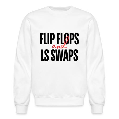 Flip Flops and LS Swaps (RED) - Unisex Crewneck Sweatshirt