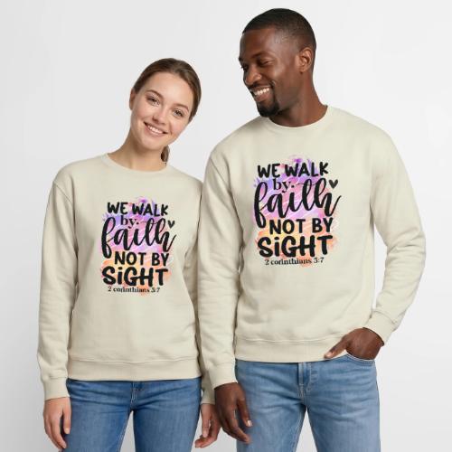 Harmony Collection - We Walk by Faith not by Sight - Unisex Crewneck Sweatshirt