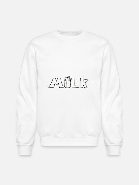 milk logo - Unisex Crewneck Sweatshirt - white