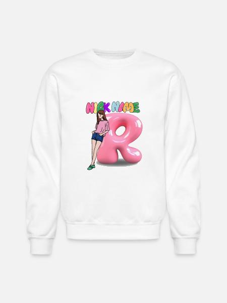 Nick Name R - Unisex Crewneck Sweatshirt - white