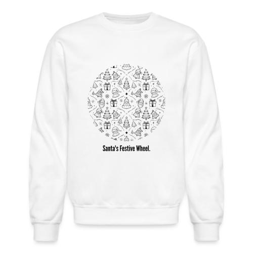 Santa's Festive Wheel T-Shirt - Unisex Crewneck Sweatshirt