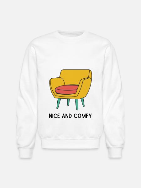 NICE AND COMFY - Unisex Crewneck Sweatshirt - white