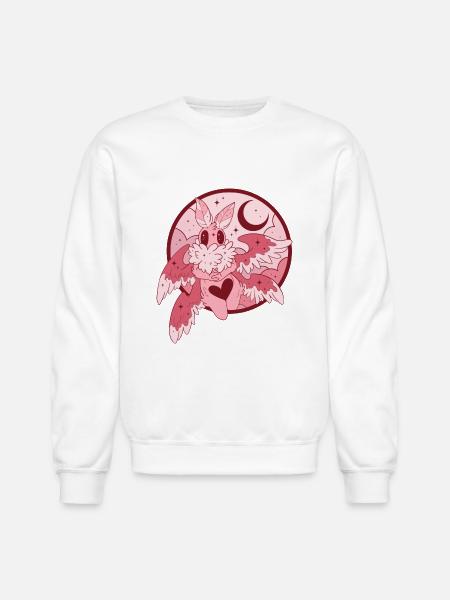 Rosy Maple Mothman - Unisex Crewneck Sweatshirt - white