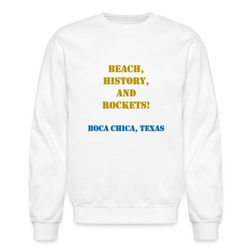 Beach, History and Rockets - Unisex Crewneck Sweatshirt