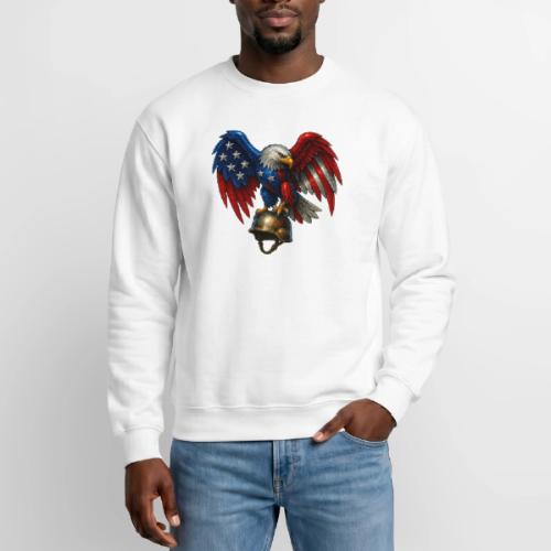 American Flag Bald Eagle - Helmet - Unisex Crewneck Sweatshirt
