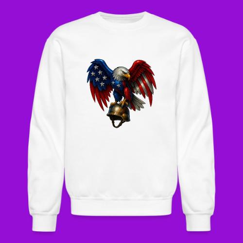 American Flag Bald Eagle - Helmet - Unisex Crewneck Sweatshirt