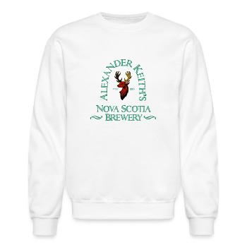 Alexander Keith's Nova Scotia - Unisex Crewneck Sweatshirt - white - Front - AI Model Female 172 light (172cm) & AI Model Male 185 dark (185cm)