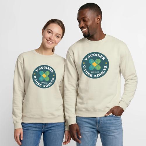Vaccines Cause Adults_Bandage - Unisex Crewneck Sweatshirt