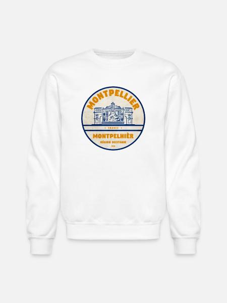 Montpellier France - Unisex Crewneck Sweatshirt - white