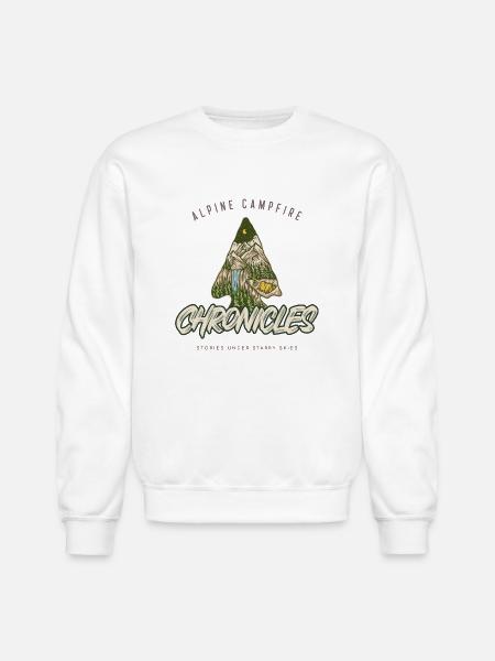 Alpine Camping Chronicles - Unisex Crewneck Sweatshirt - white