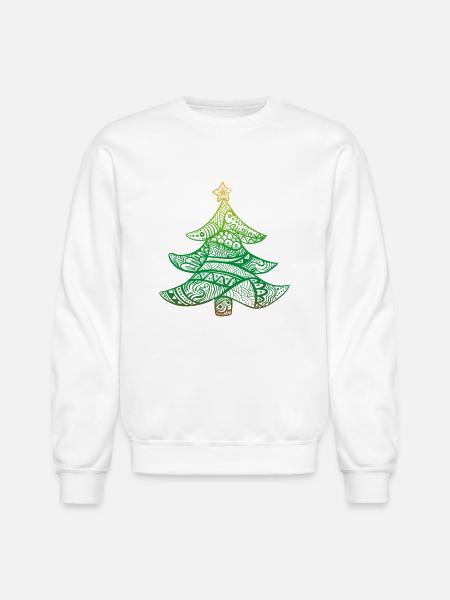 ornamental christmas tree - Unisex Crewneck Sweatshirt - white