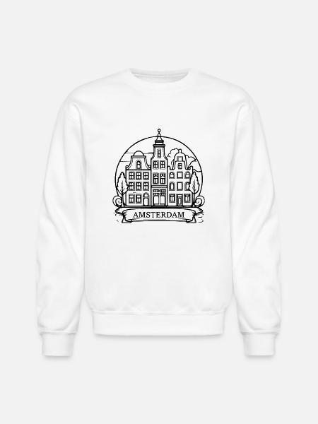 amsterdam - Unisex Crewneck Sweatshirt - white