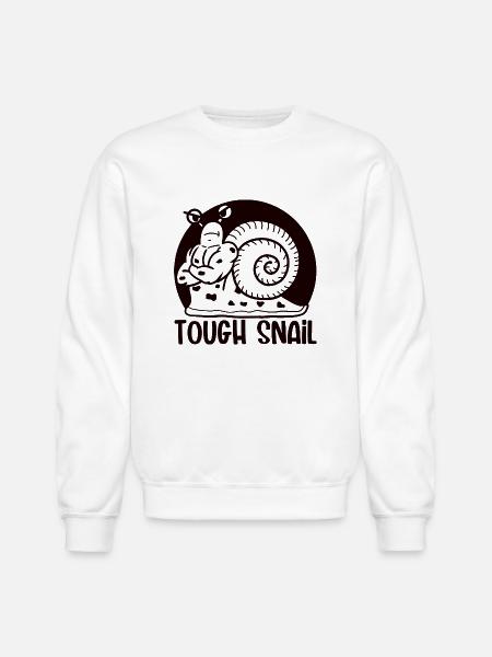 Tough Snail Mono - Unisex Crewneck Sweatshirt - white