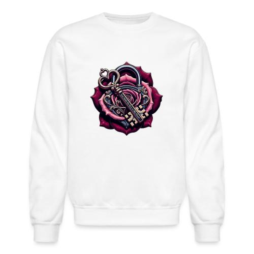 You Hold the Key to My Heart Rose Lock T-Shirt - Unisex Crewneck Sweatshirt