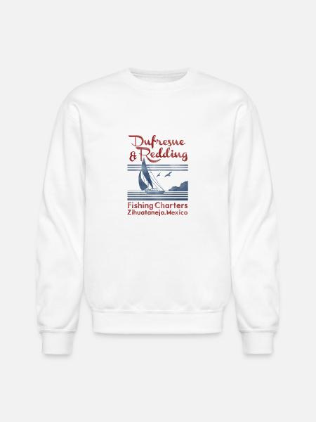 Dufresne and Redding Fishing Charters - Unisex Crewneck Sweatshirt - white