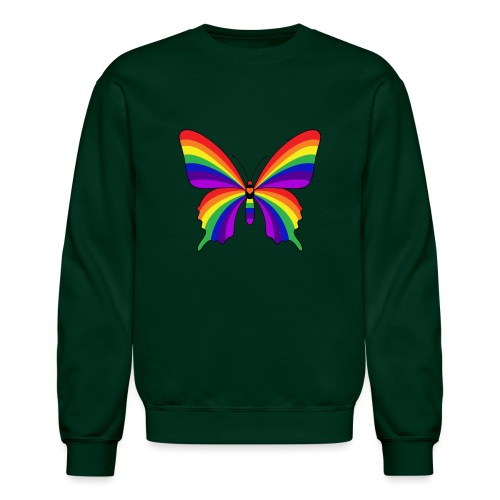 Rainbow Butterfly - Unisex Crewneck Sweatshirt