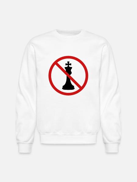 No Chess King - Unisex Crewneck Sweatshirt - white