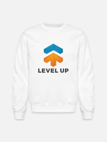 level up - Unisex Crewneck Sweatshirt - white