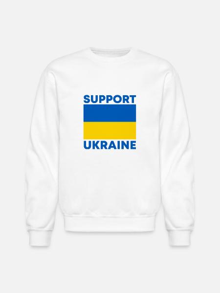Support Ukraine - Unisex Crewneck Sweatshirt - white
