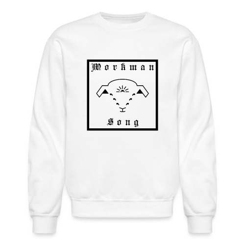 White Workman Song Lamb Logo with Text - Unisex Crewneck Sweatshirt