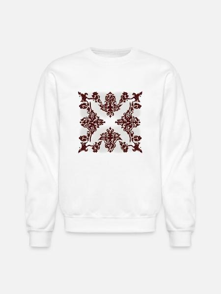 Burgundy ornament - Unisex Crewneck Sweatshirt - white