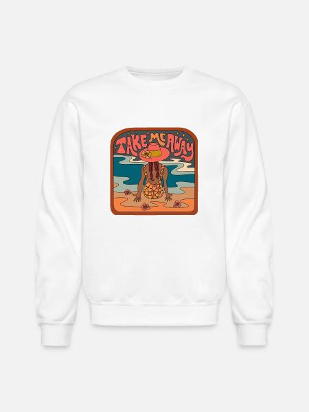 Take Me Away - Unisex Crewneck Sweatshirt - white