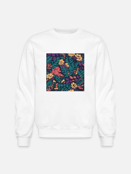 Blooming Serenity - Unisex Crewneck Sweatshirt - white