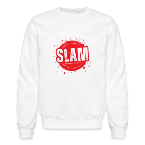 SLAM at TPMS - red with music notes - Unisex Crewneck Sweatshirt