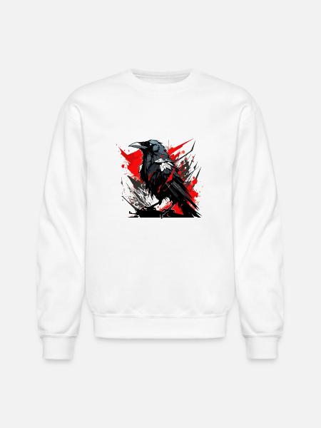 Raven - Unisex Crewneck Sweatshirt - white