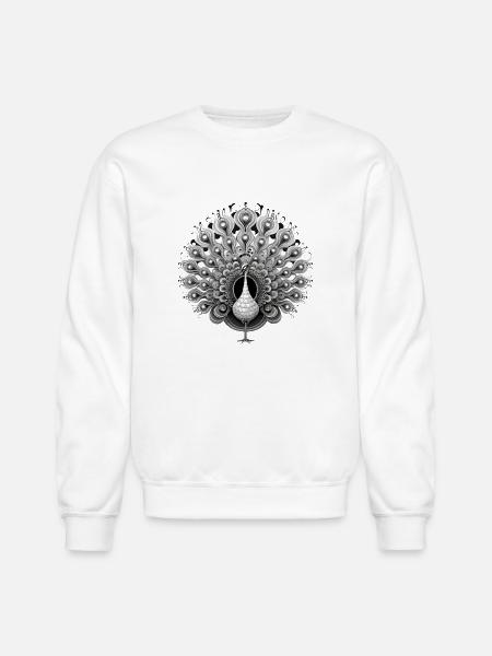 Peacock - Unisex Crewneck Sweatshirt - white