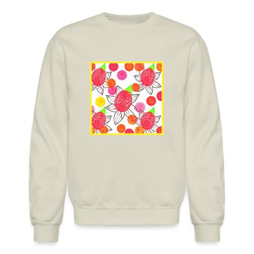 Floral Elegance Symphony Pattern - Unisex Crewneck Sweatshirt