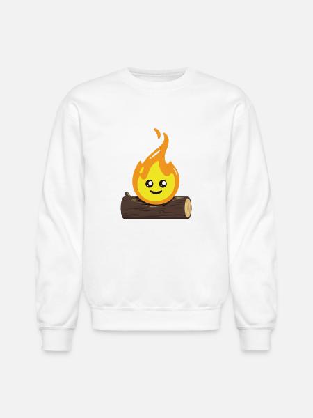 Cute flame bonfire - Unisex Crewneck Sweatshirt - white