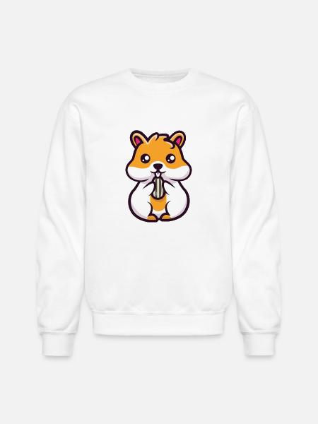 Hamster and seed - Unisex Crewneck Sweatshirt - white