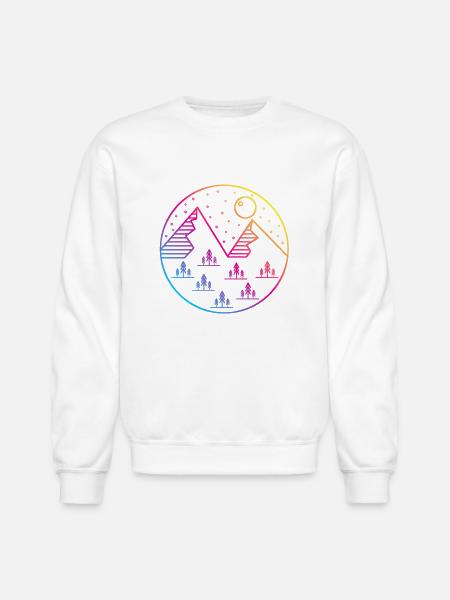 PNW Under the Stars - Unisex Crewneck Sweatshirt - white