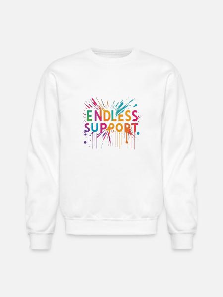 support - Unisex Crewneck Sweatshirt - white