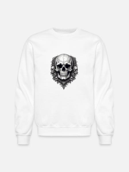 Skull faces - Unisex Crewneck Sweatshirt - white