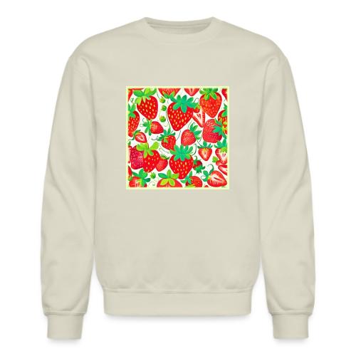 Strawberry Swirl Pattern - Unisex Crewneck Sweatshirt