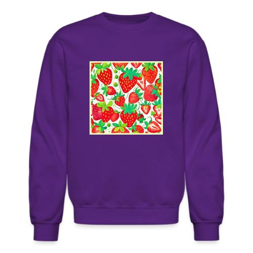 Strawberry Swirl Pattern - Unisex Crewneck Sweatshirt