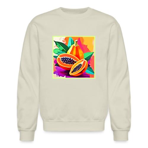 Sliced Papaya Pop Art - Unisex Crewneck Sweatshirt