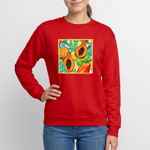 Tropical Papaya Pop Art - Unisex Crewneck Sweatshirt