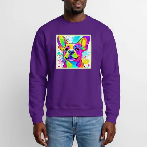 Vibrant Frenchie Bulldog Puppy Art - Unisex Crewneck Sweatshirt