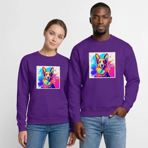 Rainbow Corgi: Pop Art Puppy Joy - Unisex Crewneck Sweatshirt