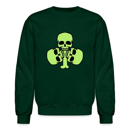 Skull Shamrock w/ Teeth - Unisex Crewneck Sweatshirt