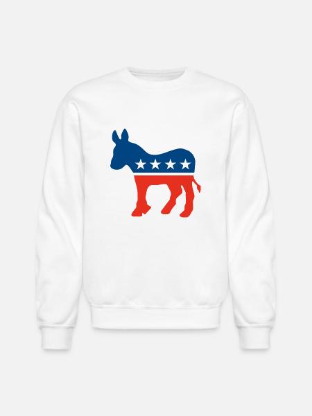 Democrat Logo - Unisex Crewneck Sweatshirt - white