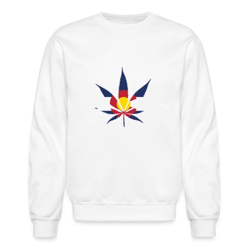 Colorado Pot Leaf Flag - Unisex Crewneck Sweatshirt